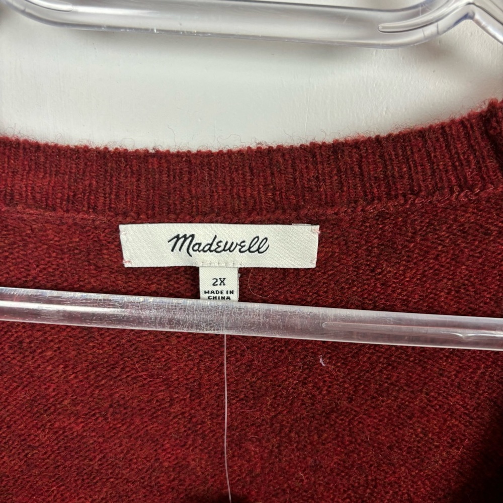 Madewell Deep Burgundy Wrap Sweater - Picture 6 of 10